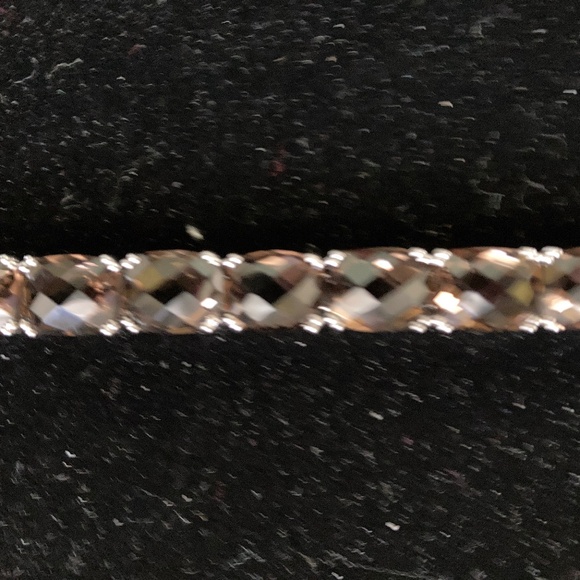 Sterling 42.00 CT TW Checkerboard Faceted Smoky Quartz Bracelet/7 1/4 Inches/NEW - Picture 5 of 5